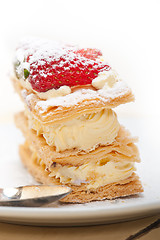 Image showing napoleon strawberry cake dessert 