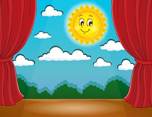 Image showing Stage with happy sun 1