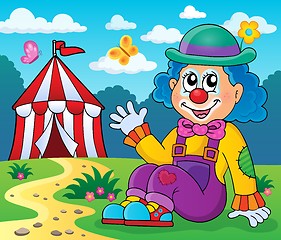 Image showing Sitting clown theme image 4