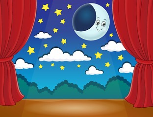 Image showing Stage with happy moon