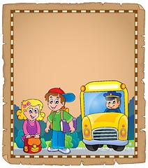Image showing Parchment with school bus 4