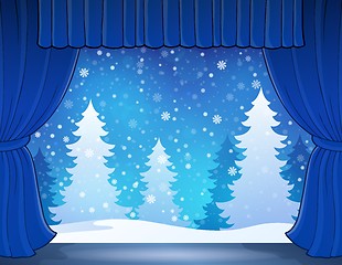 Image showing Stage with winter theme 2