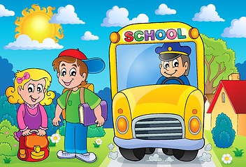 Image showing Image with school bus topic 7