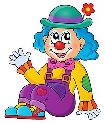 Image showing Sitting clown theme image 1