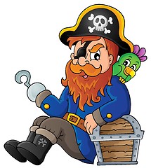 Image showing Sitting pirate theme image 1