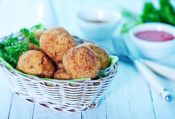 Image showing fried meatballs