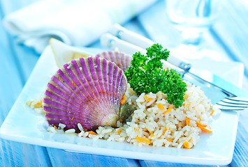 Image showing rice with scallop 