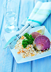 Image showing rice with scallop 