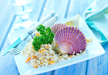 Image showing rice with scallop 