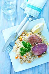 Image showing rice with scallop 