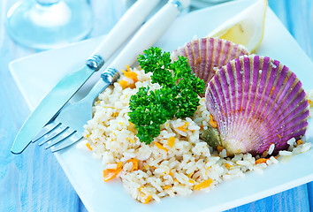 Image showing rice with scallop 