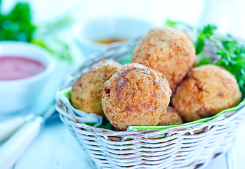 Image showing fried meatballs