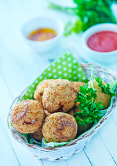 Image showing fried meatballs