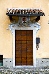 Image showing  italy  lombardy     in  the milano old   church  door   tile