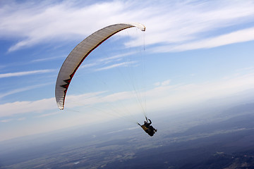 Image showing Paraglider fly