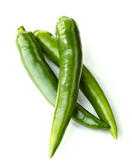 Image showing green chili peppers