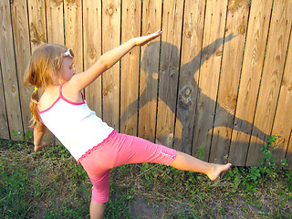 Image showing Shadow of playing girl