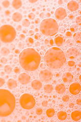 Image showing orange water drops close up