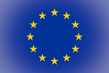 Image showing Flag of Europe vignetted