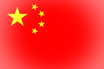 Image showing Flag of China vignetted