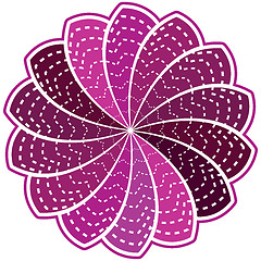 Image showing Purple flower on a white background