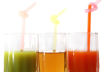 Image showing  glasses of juices 