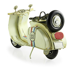 Image showing Retro toy motorcycle