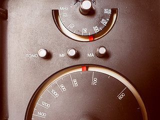 Image showing Retro look Vintage radio