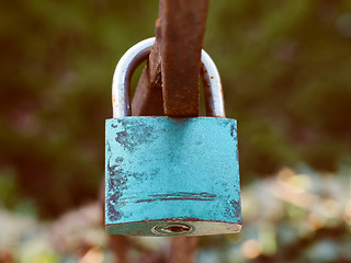 Image showing Retro look Love lock