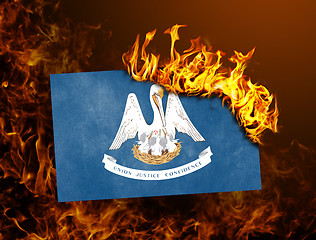 Image showing Flag burning - Louisiana