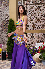 Image showing Girl performs Oriental Dance