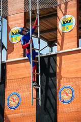 Image showing Fire fighter is competing
