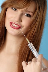 Image showing Woman with syringe