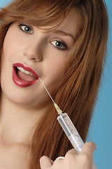 Image showing Woman with syringe