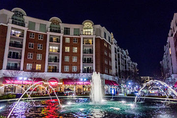 Image showing night scene at peadmont plaza charlotte nc