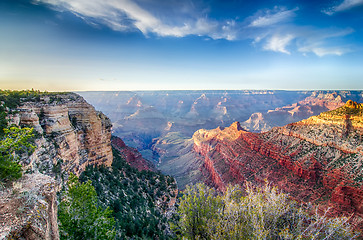 Image showing Grand Canyon sunny day with blue sky