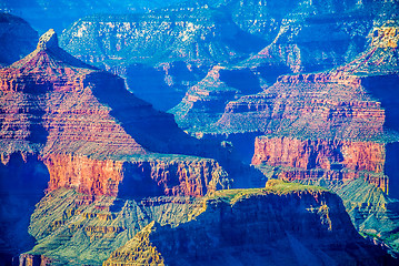 Image showing Grand Canyon sunny day with blue sky