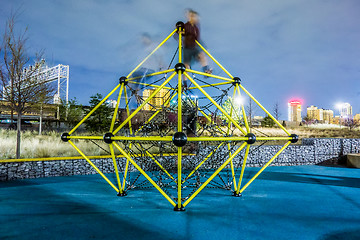 Image showing Skyline of Birmingham Alabama from Railroad Park