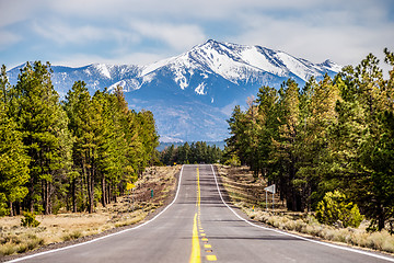 Image showing landscape with Humphreys Peak Tallest in Arizona