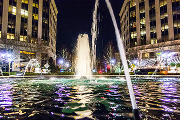 Image showing night scene at peadmont plaza charlotte nc