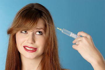 Image showing Woman with syringe