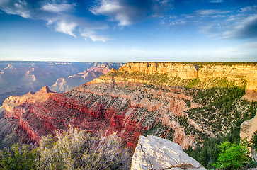 Image showing Grand Canyon sunny day with blue sky