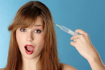 Image showing Woman with syringe