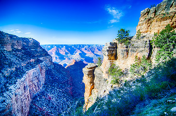 Image showing Grand Canyon sunny day with blue sky