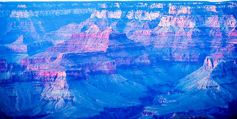 Image showing Grand Canyon sunny day with blue sky