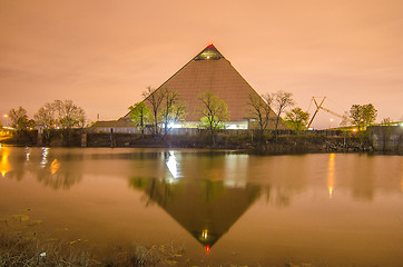 Image showing April 2015 - Panoramic view of the Pyramid Sports Arena in Memph