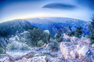 Image showing Grand Canyon sunny day with blue sky