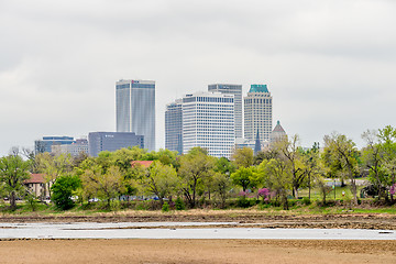 Image showing April 2015 - Stormy weather over Tulsa oklahoma Skyline