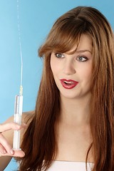 Image showing Woman with syringe