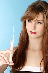 Image showing Woman with syringe